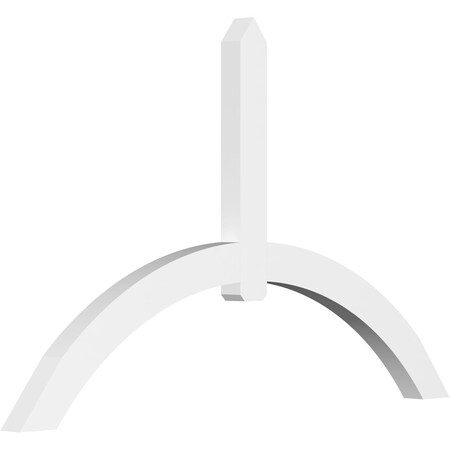 Ekena Millwork Archdale Architectural Grade PVC Gable Bracket, 96"W x 60"H x 4"D x 6"F, 15/12 Pitch GBP096X60X0406ARC00